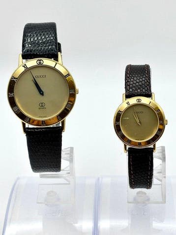 Gucci - 3000m	 3000.2.L Roman Pair Watch Men & Women -, Nieuw