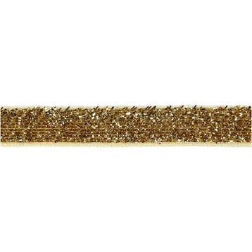 Lint, B: 10 mm, goud, 5 m/ 1 rol, Hobby en Vrije tijd, Stoffen en Lappen, Nieuw