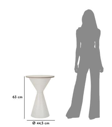TAFEL WIT DUBBEL CM Ø 44,5x63, Ophalen of Verzenden, Nieuw