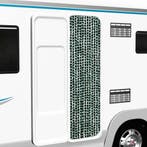 vidaXL Vliegengordijn 56x185 cm chenille groen en wit, Verzenden, Nieuw, Groen