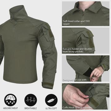 Tactisch Uniform Set: G3 Combat Shirt & Cargo Broek met Knie, Verzenden