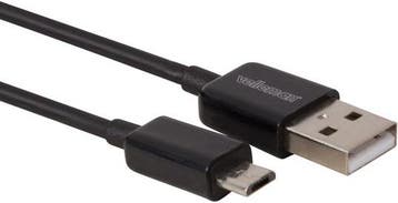 Micro-USB naar USB A 2.0 kabel 2m zwart Velleman, Verzenden, Nieuw