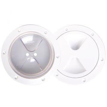 Talamex Inspectieluik 203mm Wit en Transparant-Transparant, Watersport en Boten, Ophalen of Verzenden, Nieuw