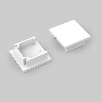 END CAP ZONDER KABELOPENING | SMART | 16MM | WIT | 20 STUKS, Nieuw