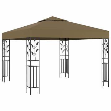 vidaXL Prieel 180 g/m² 3x3 m taupe, Tuin en Terras, Partytenten, Verzenden, Nieuw