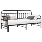 Bedframe 90x200cm Staal | Tweedekansje | OP=OP, Verstelbaar, Zwart, Tweepersoons, Ophalen of Verzenden