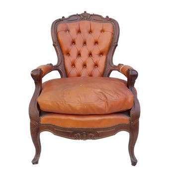 Fauteuil - Hout, gegraveerd hout - Bergère in de Louis