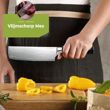 HI NATURE™ Koksmessen - Professioneel Nakiri Mes 17 CM, Huis en Inrichting, Ophalen of Verzenden, Nieuw