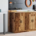 vidaXL Garagekast 60x51x85 cm massief grenenhout oud hout, Huis en Inrichting, Verzenden, Nieuw
