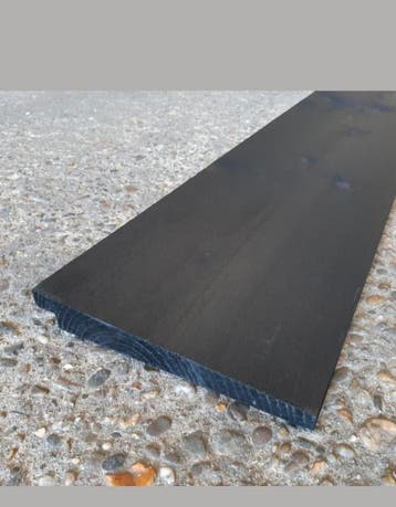 ACTIE! Prachtige Zweedsrabat/potdeksel 2x diepzwart gespoten, Ophalen, Nieuw, Planken