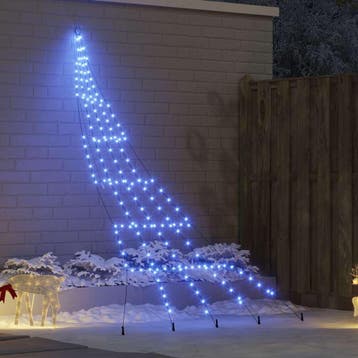 vidaXL LED Kerstboom met Grondspiesjes met 168 LED Blauw 306, Diversen, Kerst, Verzenden, Nieuw