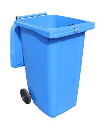 Afvalcontainer met ingebouwd driekantslot 240 liter blauw -, Huis en Inrichting, Verzenden, Nieuw
