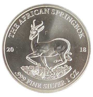 Gabon Springbok 1 oz 2018, Verzenden, Overige landen, Losse munt, Zilver