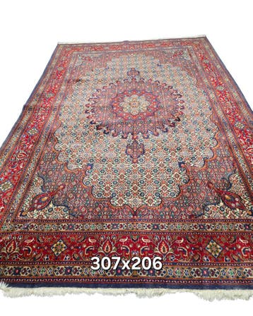 Perzisch tapijt Moud 307x206 wollen vloerkleed Iran, 200 cm of meer, Zo goed als nieuw, 200 cm of meer, Groot perzisch tapijt wollen vloerkleed handgeknoopt iran