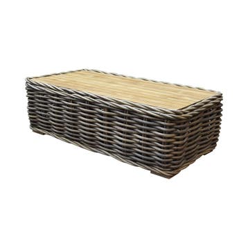 Sumatra lounge tuintafel naturel rotan - teak, Ophalen of Verzenden, Nieuw