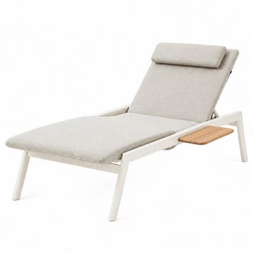 Zinfandel ligbed 198x72x47 cm latte, Tuin en Terras, Ophalen of Verzenden, Nieuw