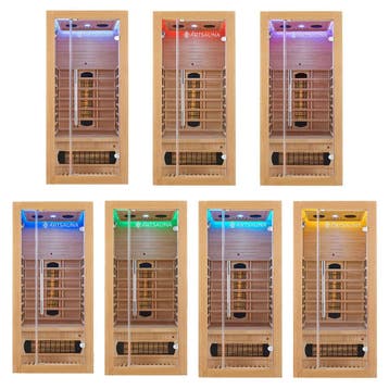 Infraroodcabine / Sauna Kiruna - 90x90x190 - Incl. LED & Blu, Verzenden, Nieuw