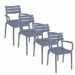 Paris tuinstoel donker grijs - 4 stuks, Tuin en Terras, Verzenden, Nieuw
