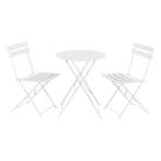 Bistroset Caprile metaal tuintafel met 2 tuinstoelen wit, Tuin en Terras, Tuinsets en Loungesets, Verzenden, Nieuw