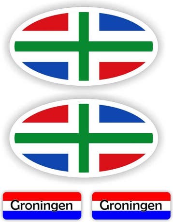 Provincie Groningen auto stickers. (285.la15), Verzenden