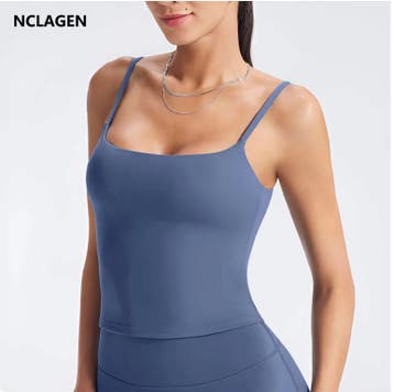Dames Sport Top – Tank Top met BH Square Neck Fit, Verzenden, Nieuw