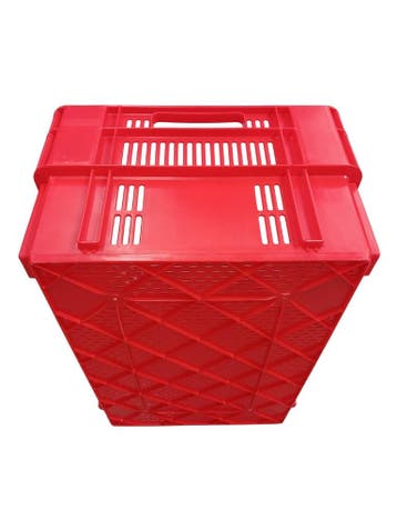 Nestbare Stapelkrat, 600x400x350 mm, euronorm, rood, Ophalen of Verzenden