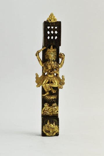 Godess Durga - Verguld brons - Nepal (Zonder minimumprijs)