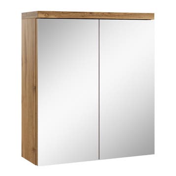 Spiegelkast Toledo 60 x 20 x 60 cm Eiken Badkamerkast, Verzenden, Nieuw, Spiegelkast