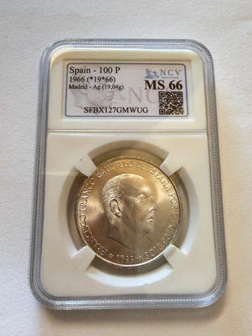 Spanje. Francisco Franco. 100 Pesetas 1966*66 NCV MS66