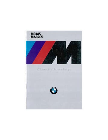 1986 BMW M3 M5 M 635 CSI BROCHURE DUITS, Nieuw, BMW, Author