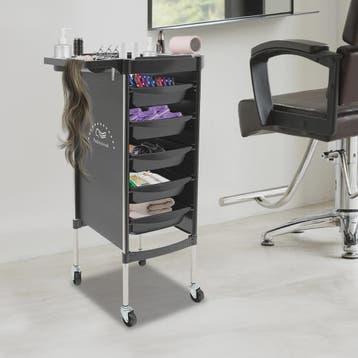6-Laags Salon Trolley met Wielen - Ideaal voor Kappers, Scho