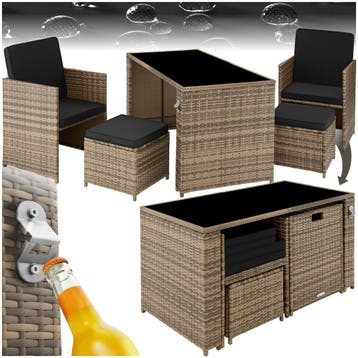 Wicker zitgroep Palermo 2+2+1 - natuur, Verzenden, Nieuw