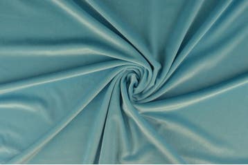 10 meter stretch fluweel - Aqua blauw, Hobby en Vrije tijd, Stoffen en Lappen, Blauw, 120 cm of meer, Ophalen of Verzenden, Polyester