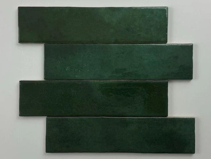 Wandtegel Groen 6x24,6cm (Muurtegels, Afbouwmaterialen), Doe-het-zelf en Verbouw, Tegels, Minder dan 20 cm, 20 tot 40 cm, 10 m² of meer