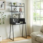 Bureau Storfjord met planken 183,5x80x40 cm zwart [en.casa], Verzenden, Nieuw