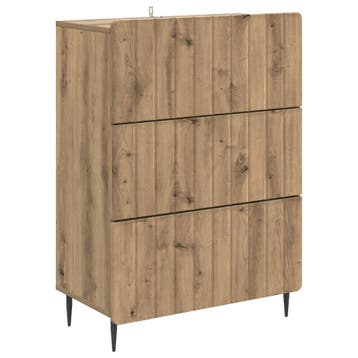vidaXL Ladenkast Artisanaal eiken 66 x 34,5 x 92 cm Bewerkt, Verzenden, Nieuw
