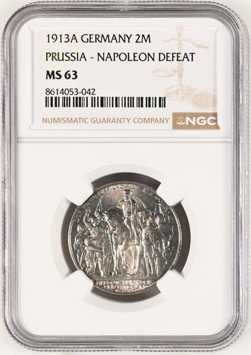 Duitsland, Pruisen Wilhelm II. 2 Mark 1913 - NGC MS63