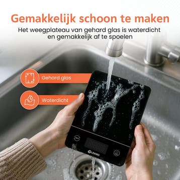 Lekro Digitale Precisie Keukenweegschaal – Weegschaal Keuken, Ophalen of Verzenden, Zo goed als nieuw