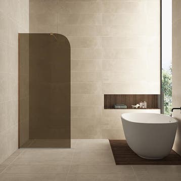 Inloopdouche Wiesbaden Curvea 90x200 cm 8 mm Nano Vintage, Ophalen of Verzenden, Nieuw, Douche