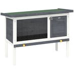 Verhoogd Konijnenhok Van Hout Met Opklapbaar Bitumendak En U, Verzenden, Nieuw