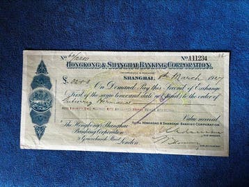 China. 32 pounds 1 shilling 3 pence 1927