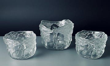 Kosta Boda - Kjell Engman - Kom (3) - Rhapsody - Glas, Antiek en Kunst