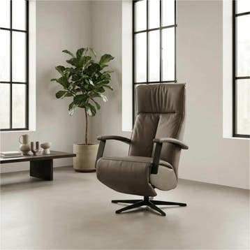 Leren elektrisch relaxfauteuil Pure - Toledo Moss, Bohemian, Industrieel, Modern, Scandinavisch, Nieuw, Ophalen of Verzenden, 50 tot 75 cm