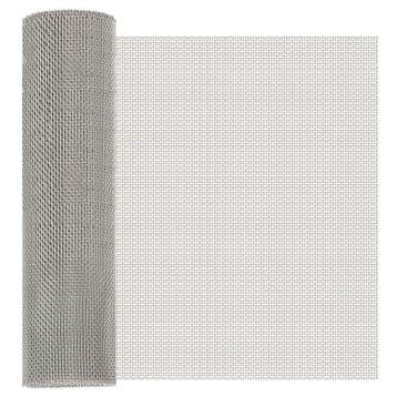 vidaXL Gaas Scherm 40 x 500 cm 8 Mesh RVS 201 Zilverkleurig, Verzenden, Nieuw, IJzer