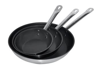 Koekenpan RVS + Teflon ø32 4L, Ophalen of Verzenden, Nieuw