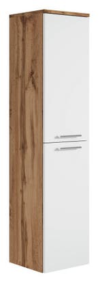 Badkamerkast Saturnus 35 x 35 x 130 cm Eiken Wit, Verzenden, Nieuw, (Half)hoge kast