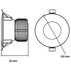 LED Downlight - Inbouw Rond 12W - 4200K, Metaal of Aluminium, Nieuw, Ophalen of Verzenden, Led