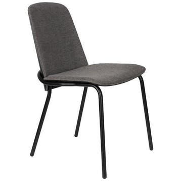 (set Van 2) Zuiver Clip Stoel Zwart/grijs - Eetkamerstoel, Huis en Inrichting, Stoelen, Ophalen of Verzenden, Zo goed als nieuw