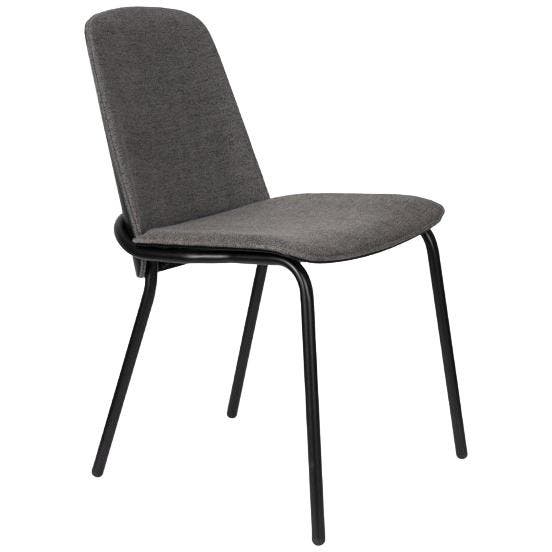 (set Van 2) Zuiver Clip Stoel Zwart/grijs - Eetkamerstoel, Huis en Inrichting, Stoelen, Twee, Grijs, Zo goed als nieuw, Ophalen of Verzenden