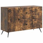 vidaXL Dressoir met lade Gerookt eiken 89 x 34,5 x 60 cm, Huis en Inrichting, Kasten | Dressoirs, Verzenden, Nieuw, Overige houtsoorten